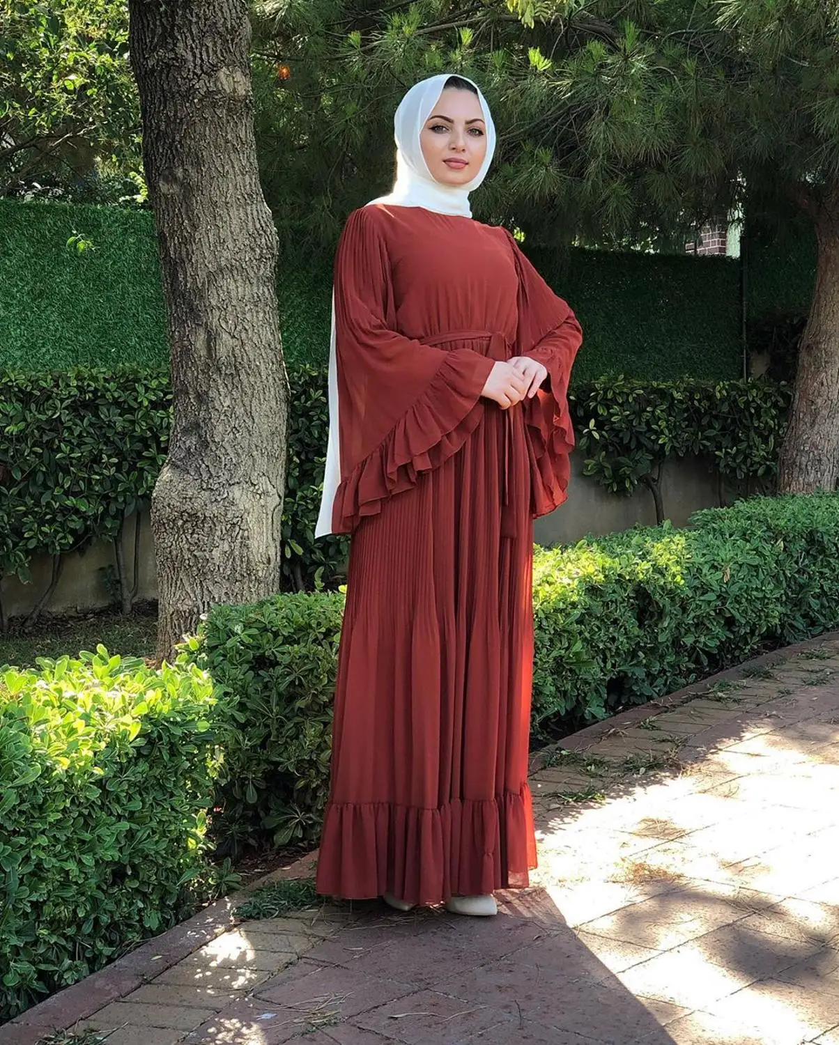 Элегантное мусульманское шифоновая абайя платье Vestidos кардиган-кимоно свободные длинные халаты Jubah Ближний Восток Eid Рамадан исламский