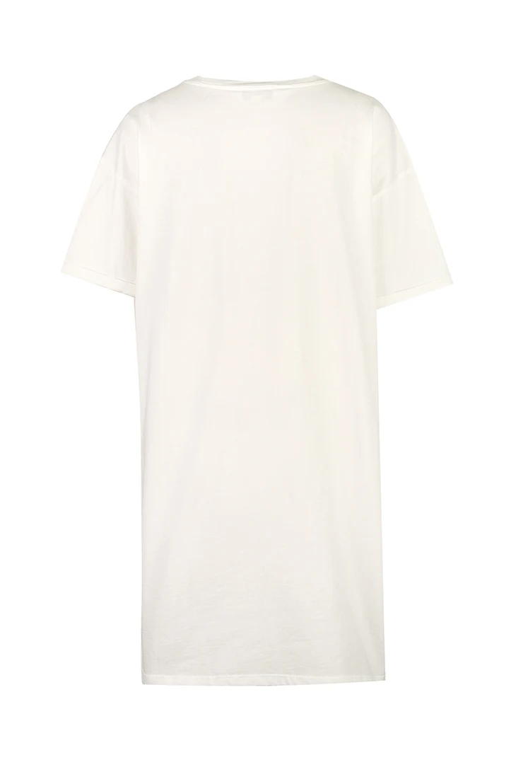 Vero Moda New Ins Style Women's Cotton Letter Print Paillette T-shirt Dress | 319161524