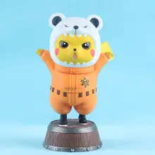 

POKEMON Pikachu Cosplay ONE PIECE Angry Bepo 17cm PVC Anime Action Figure Children Toys Model Kawaii Room Decora Birthday Gift