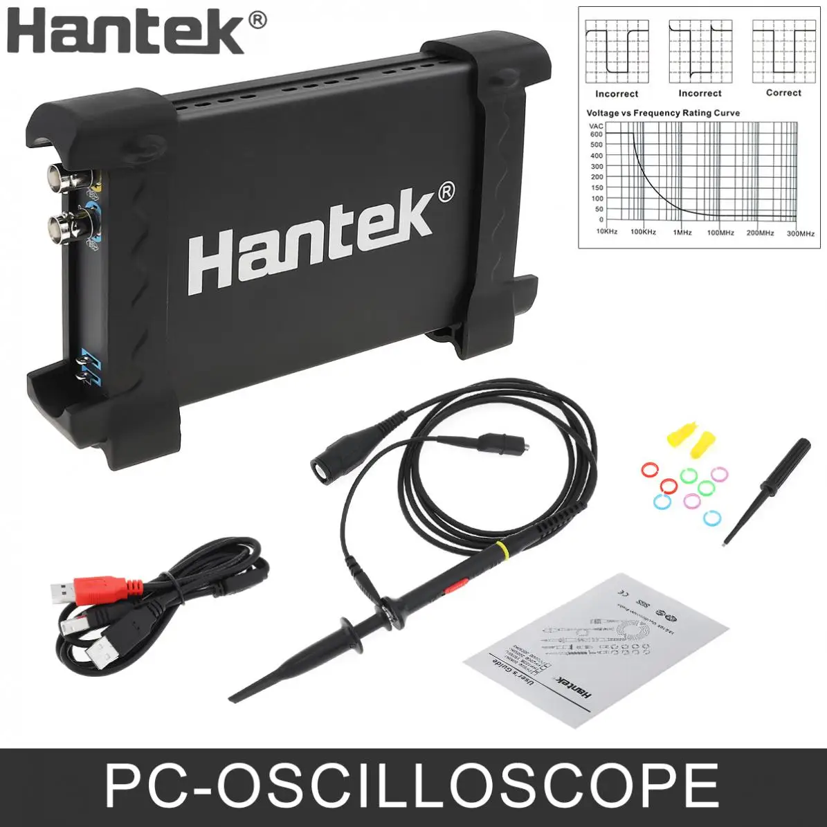 Hantek 6022BE виртуальный цифровой осциллограф 20 м 48MSa/s полоса пропускания с 2 каналами