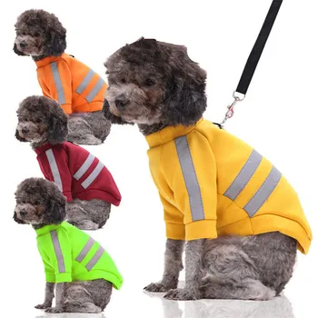 

New Reflective Dog Hoodies for Walking The Dog At Night Dogs Cats Pet Clothes Autumn Winter Dog Coat Warm Small Medium Dogs