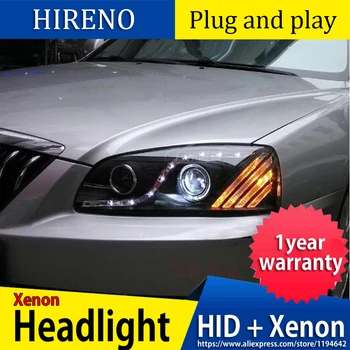 

Car Styling Head Lamp case for Hyundai Elantra 2004-2010 Headlights LED Headlight DRL Lens Double Beam Bi-Xenon HID Accessories