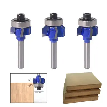 

6mm Shank Router Bit R1/R2/R3 4 Teeth Edge Trimmer Woodwork Milling Cutter Knife