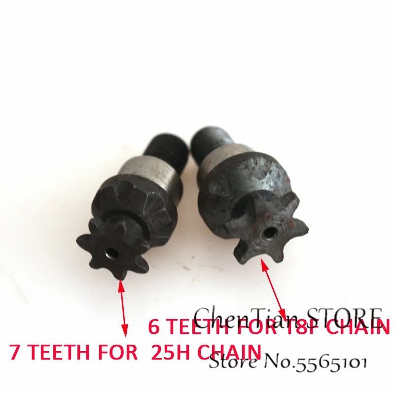 25H T8F 6T 7 Tooth Clutch Drum Gear Box Front Pinion Chain Sprocket For 2 Stroke 47cc 49cc Pocket Bike Mini Moto Kids ATV Quad |