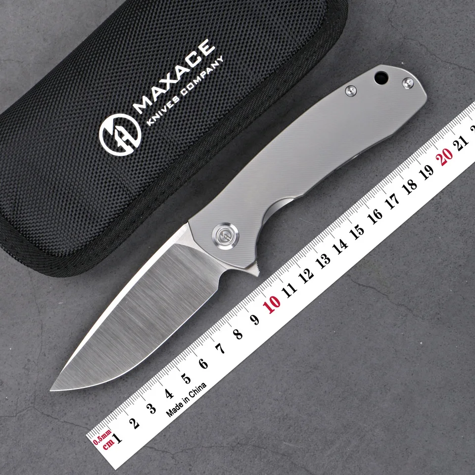 Складной нож MAXACE уличный Карманный складной клинок из титана лезвие M390 для