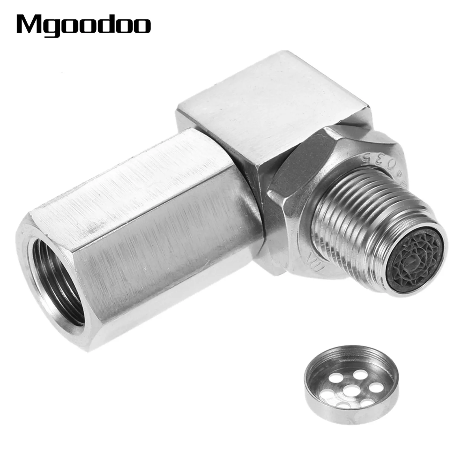90° Oxygen Sensor Spacer Engine CEL Check Bung Mini Catalytic Converter for O2