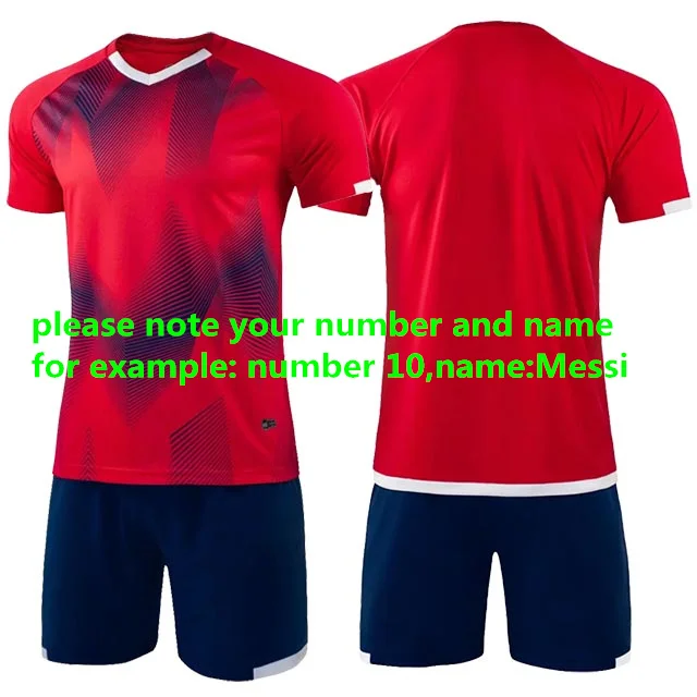 Custom name number1 Новинка, мужские майки, Футбольная форма survete для мужчин, набор для футбола, для взрослых, персональный футбольный Джерси, набор, De Foot shorts, пользовательское имя, Num - Цвет: Custom name number1