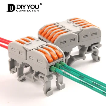 

Din Rail Type Quick Wire Connectors 222 SPL PCT TYPE Terminal Block For UK2.5B Press Plug-in Terminal Block Electrical Connector