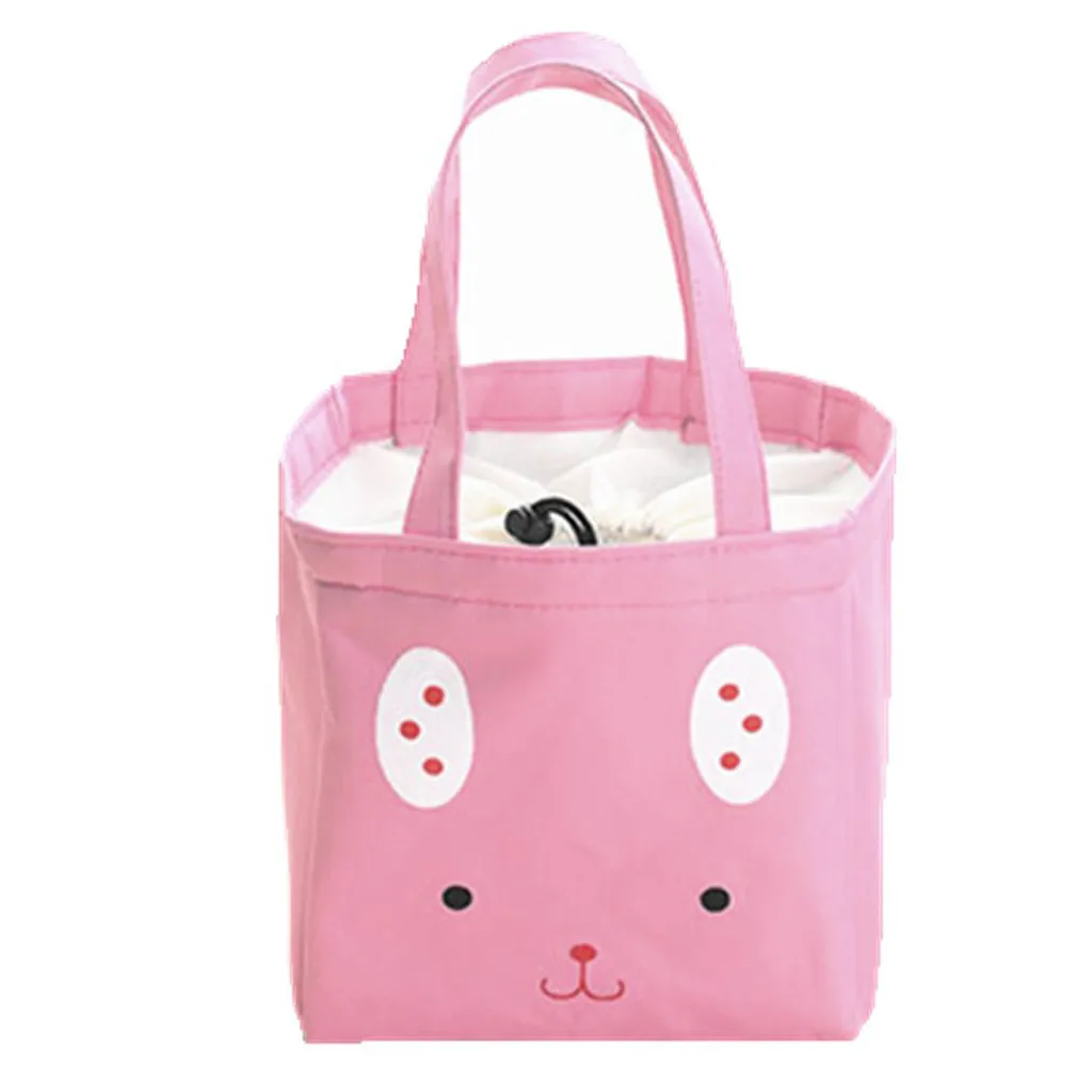 Cute Cartoon Lunch Box Animal Thermal Insulated Tote Cooler Bag Bento Pouch Fresh Food Container Oxford Waterproof Luch Bags