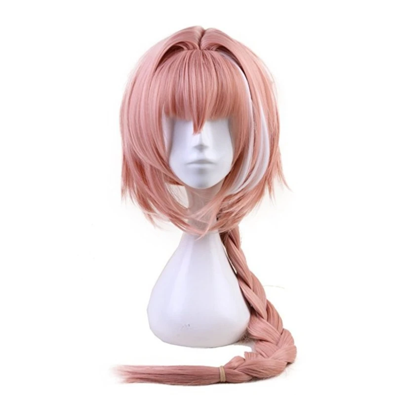 

Game Fate Apocryph Astolfo Cosplay Wigs Long Pink Braid Heat Resistant Synthetic Hair Halloween Carnival Costume Wig
