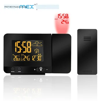 

Cross-Border Popular Color Projection Clock Temperature Dual Alarm Clock USB Charging VA Screen HD Display