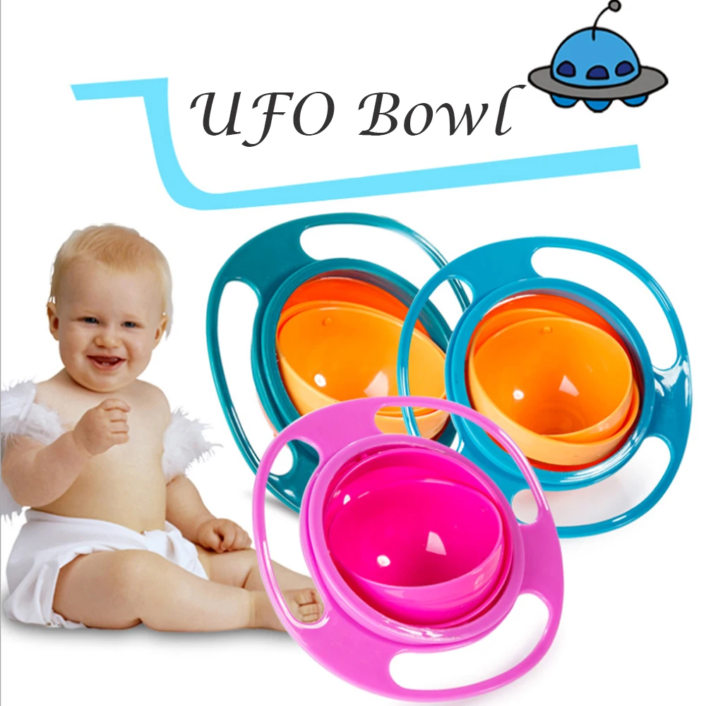 

Universal Gyro Bowl Practical Design Children Rotary Balance Novelty Gyro Umbrella 360 Rotate Spill-Proof Solid Feeding Dishes