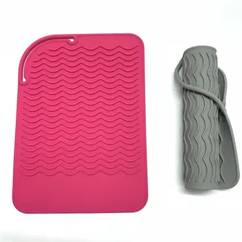 

1PC Hair Straightener Mat Hair Curler Insulation Mat Foldable Silicone Non-slip Mat