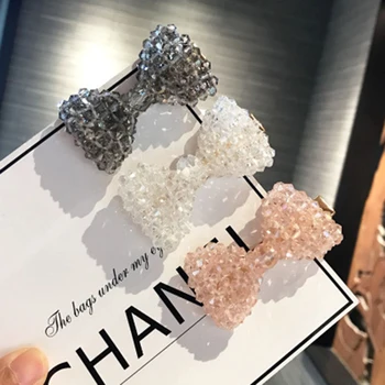 

Hairpins Barrettes Accessories Crystal Hairgrips Women Clips Clip Bow Hair Rhinestone
