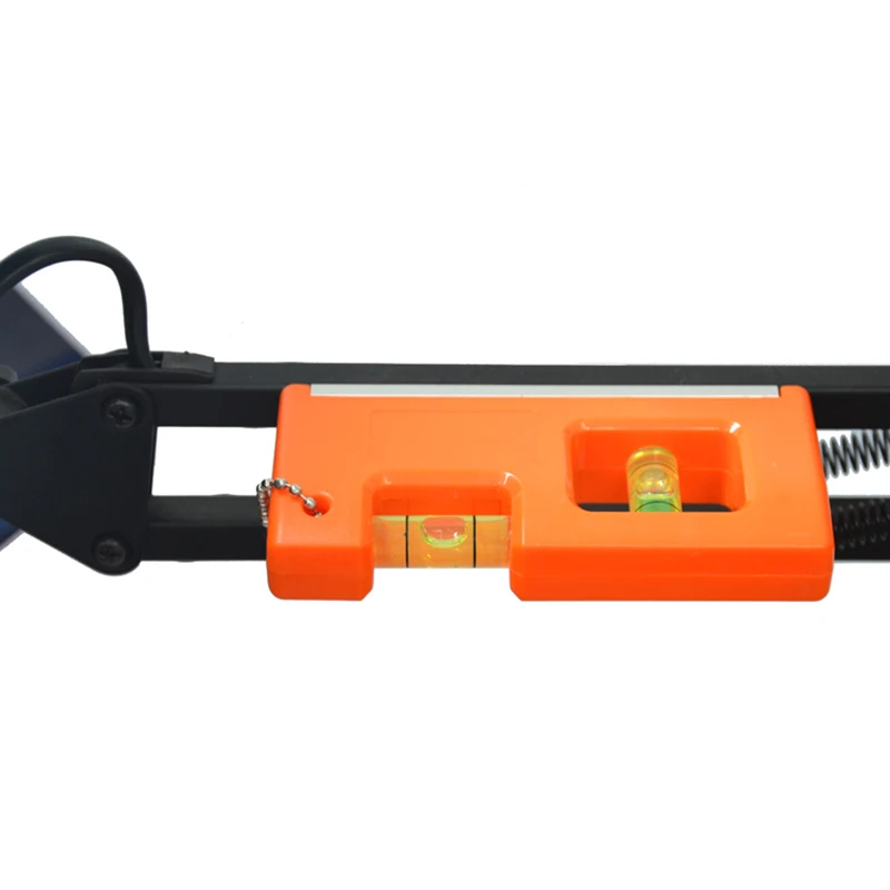 Portable Chain Level Meter 100 mm Spirit Level Yellow Blue Orange Horizontal Measuring with Magnetic Base 2 Level Bubble
