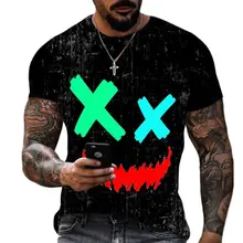 XOXO - Men's Round Neck T-Shirt, Casual, 3D Print, Fashion, Street Retro, Sport, Plus Size