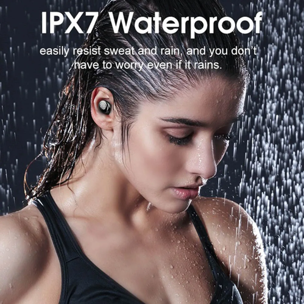 V11 TWS Bluetooth 5 0 Headphones Wireless Earphone 9D Stereo IPX7 Waterproof Earbuds With 4000mAh Charing Case LED Display Elair