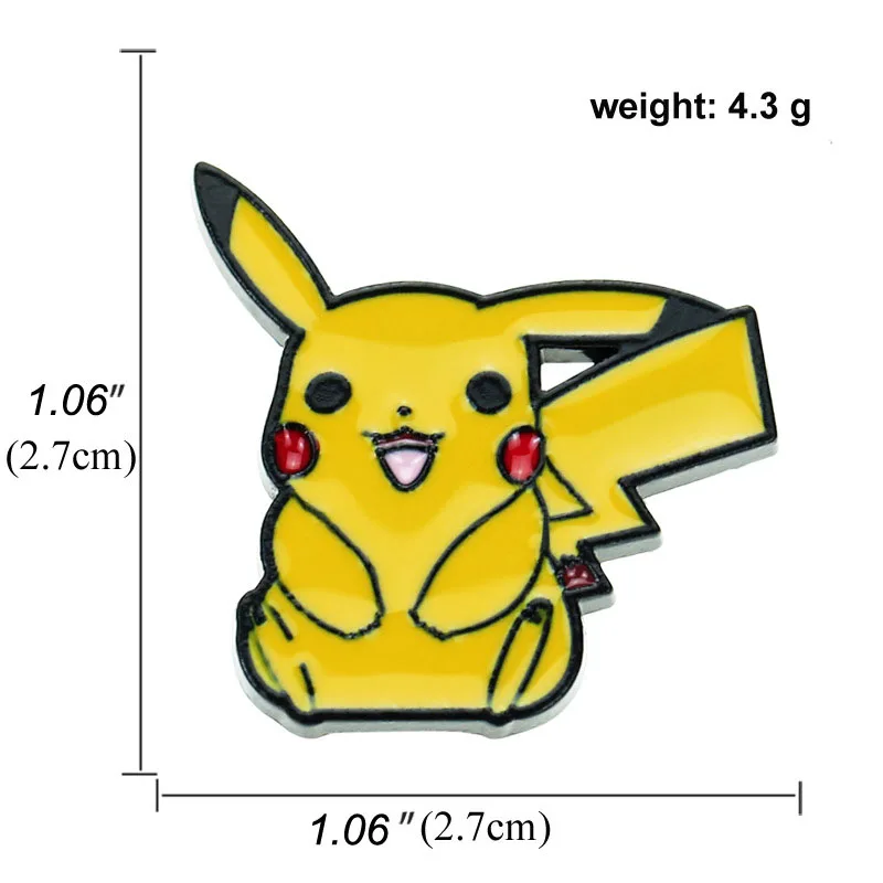 Пикачу Покемон супер монстр Go Pokeball брошь и эмалированная булавка - Окраска металла: H04