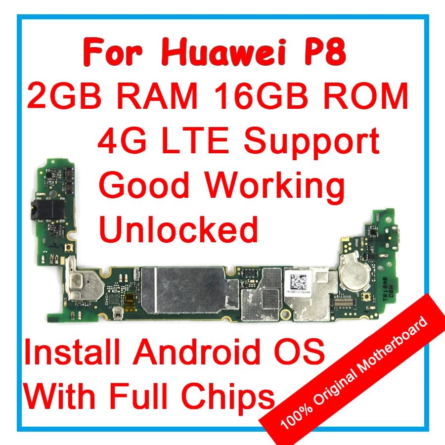 

For Huawei P8 Lite 100% Unlocked Original Motherboard 3GB RAM 16GB ROM Mainboard Android OS Logic Board With Full Chip Replace