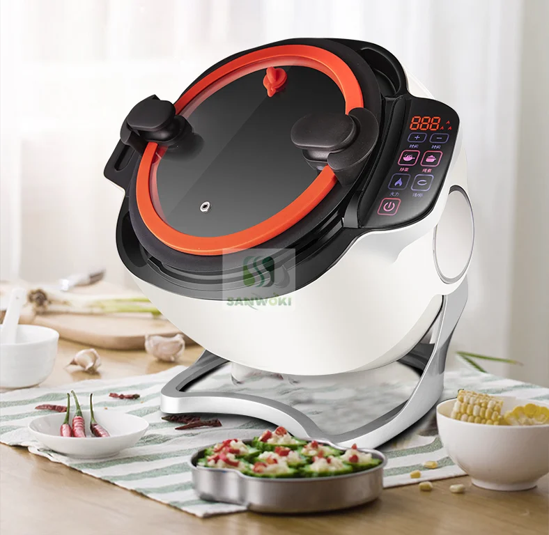 6L Automatic intelligent stirring cooker robot electric chinese food automatic stir fryer machine 2000w Fried rice Machine 4