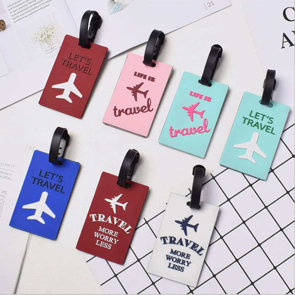 Модные авиационные буквенные багажные бирки силикагель чемодан ID адрес