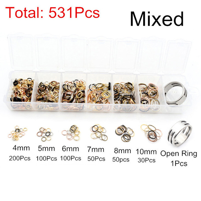 Set Box 3 4 5 6 7 8 10mm 8 Colors Open Jump Rings Split Rings Link Loop For DIY Jewelry Making Findings Connector