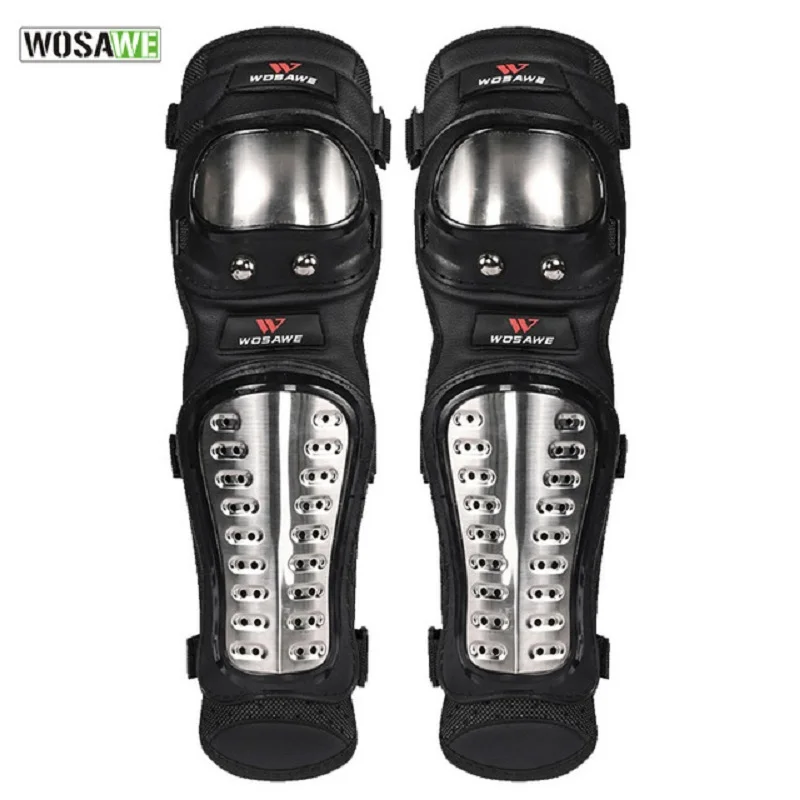 Wosawe Cycling Knee Pads Stainless Steel Downhill Protector Motorcycle