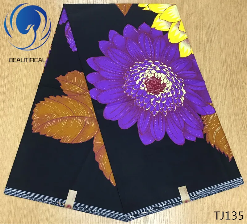 LIULANZHI печатная Цветочная восковая ткань Африканская батик восковая ткань для женского платья Анкара настоящий воск 6 ярдов TJ132-T-TJ149