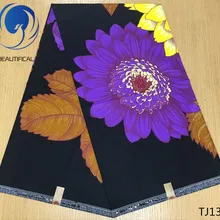 LIULANZHI печатная Цветочная восковая ткань Африканская батик восковая ткань для женского платья Анкара настоящий воск 6 ярдов TJ132-T-TJ149