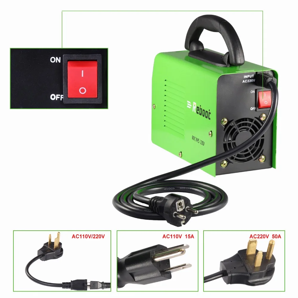 Equipo de soldadura de arco 145A AC 220V MMA Mini 1/16 ~ 1/8