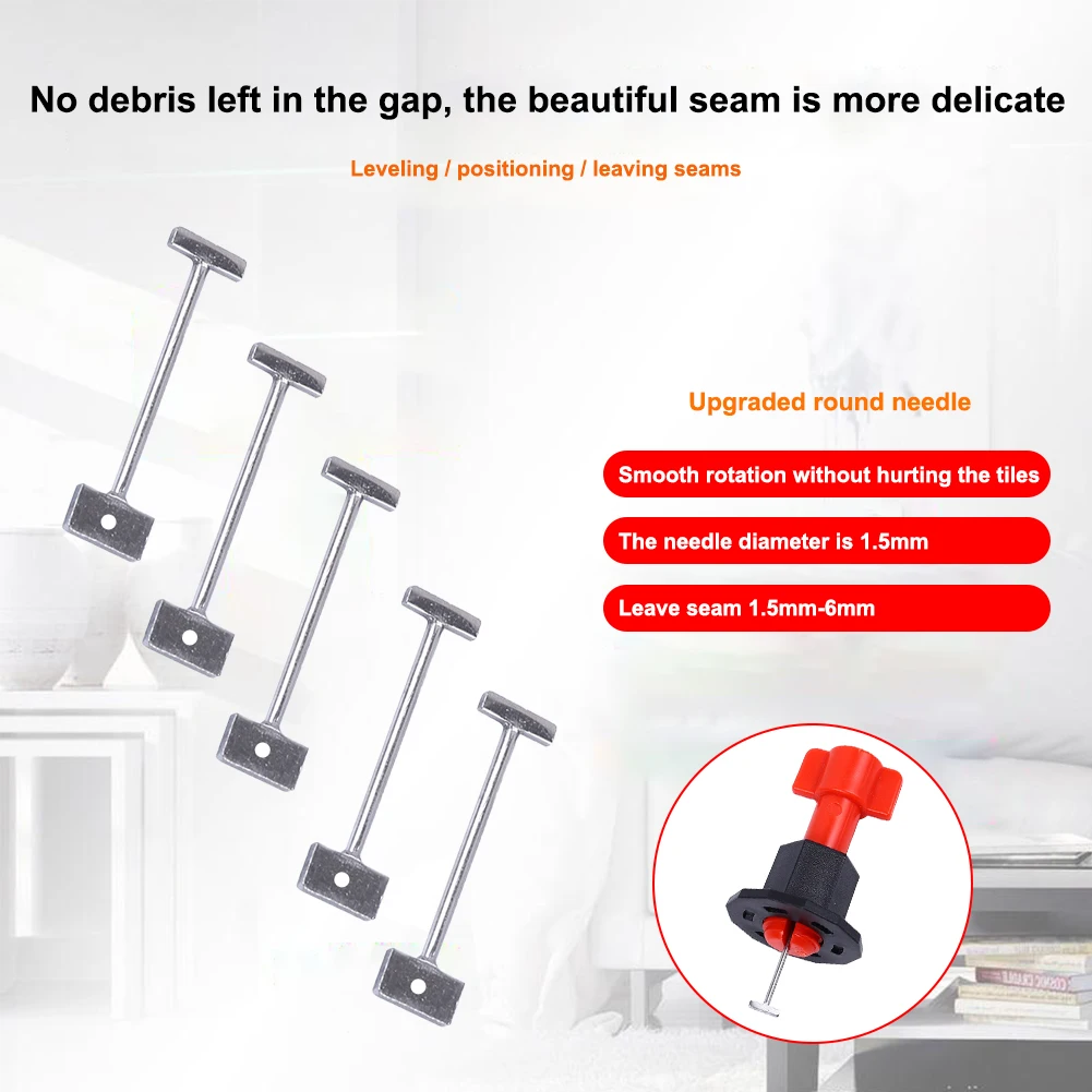 

100 Pcs Replacement Steel Needles for Flooring Wall Tile Leveling System Leveler Replaceable Pin Tiling Construction Tools