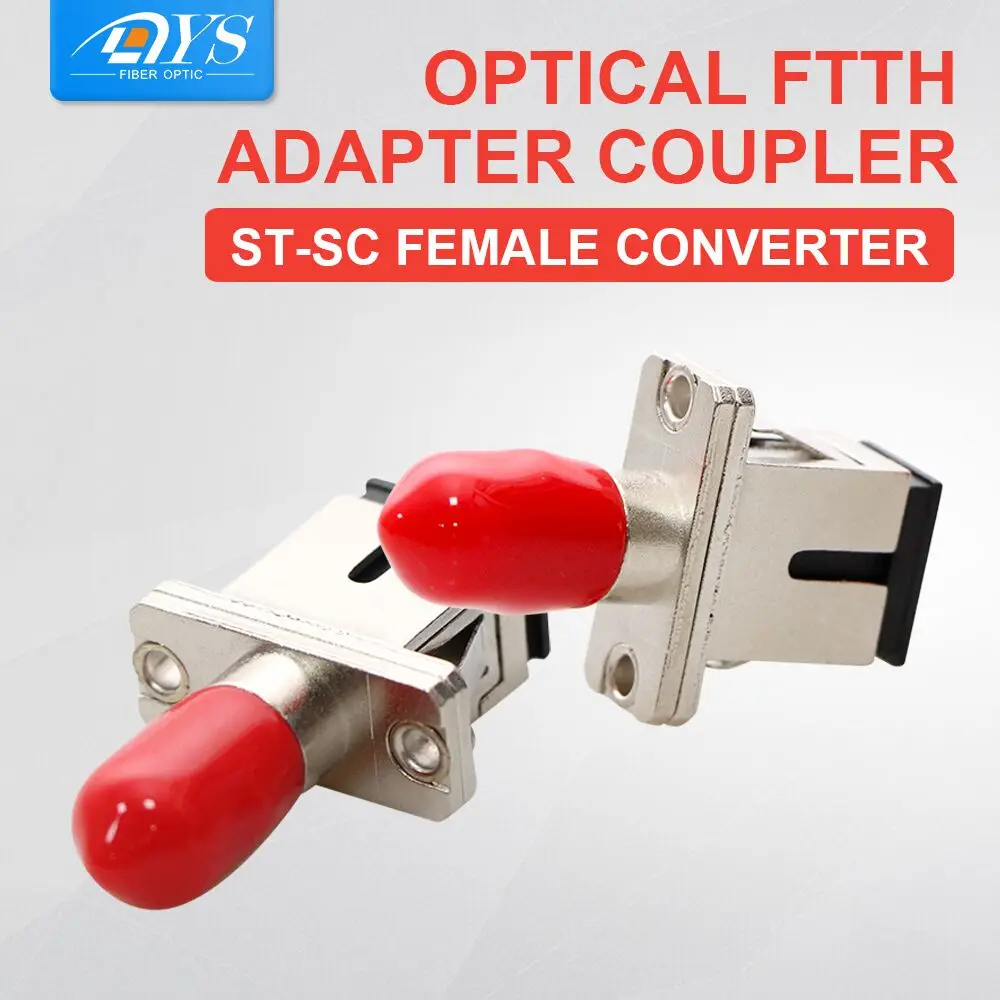 

10pcs Hybrid SC To ST Simplex Adapter Metal Female to Female Fiber Optic Connector