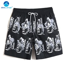 Мужские летние сексуальные купальные плавки, пляжные шорты с принтом, быстросохнущие плавки для серфинга