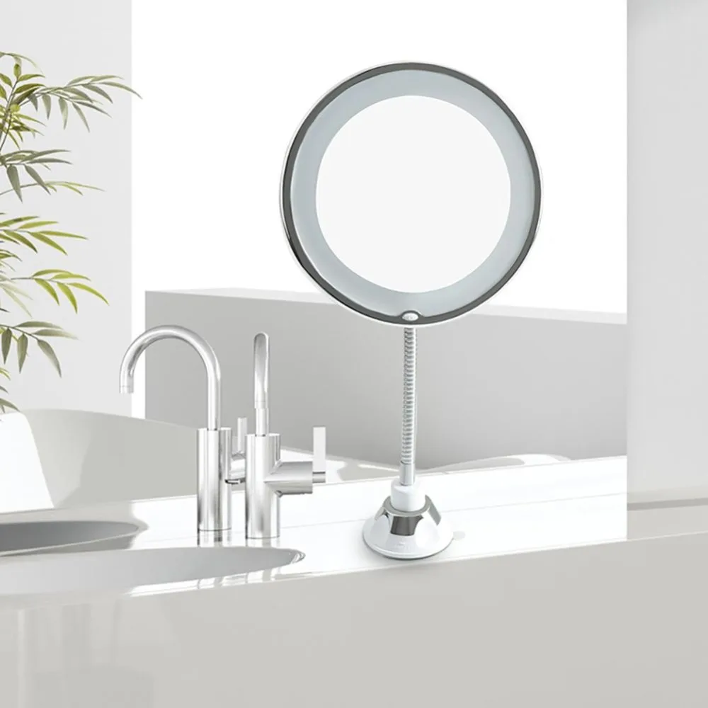 10X/5X светодиодный зеркало для макияжа с светодиодный светильник косметическое зеркало увеличительное Miroir светодиодный Miroir увеличительное 360 градусов вращающийся