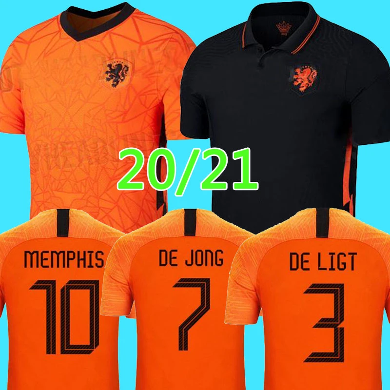 2020 2021 holanda camisas de futebol de jong wijnaldum holland kits camisa  virgil 20 21 jérsei strootman memphis men +|Camisetas| - AliExpress