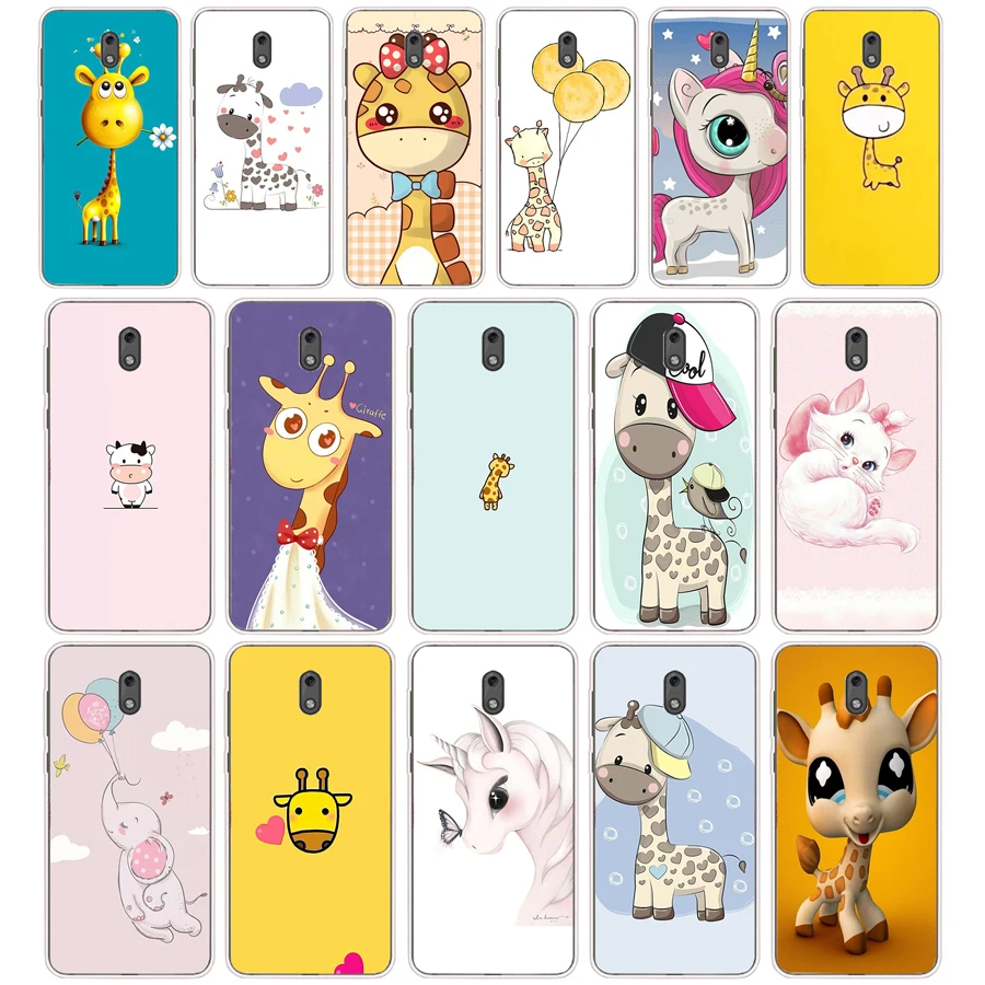 89Aa Cartoon Giraffe Silicone Tpu Custodia Protettiva Per Telefono Custodia Per Nokia 2 2.3 3 3.1 5 5.1 Custodia Morbida