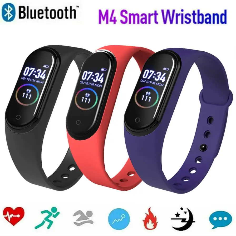 Good price m5 fitness tracker bracelet with phone call m4 silicone strap smart  watch mi band 4 5 6 – Tip Top Merchandise