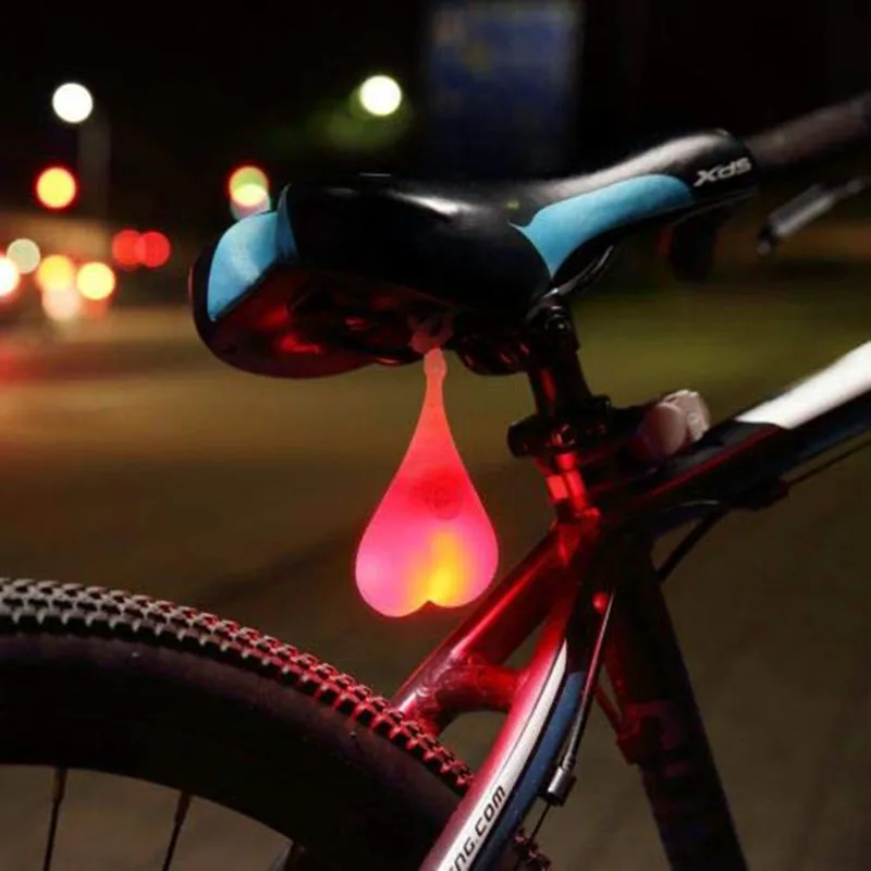Discount 1Pcs Cycling Balls Tail Silicone Light Bicycle Seat Back Egg Lamp Bike Waterproof Night Essential LED Red Warning Lights 2