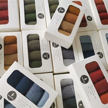 4 pares de Meias Para As Mulheres 2022 Nova Moda Conjuntos de Caixa de Presente Meias Meias de Algodão Respirável Estilo Coreano Tornozelo Носки Носки Женские