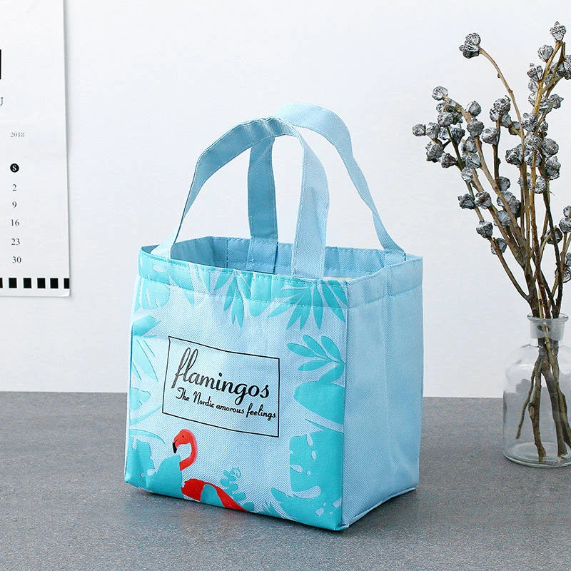 Модная волшебная наклейка дорожная сумка для обеда Оксфорд теплоизоляционная сумка переносная легкая сумка-холодильник пищевой контейнерный мешочек - Цвет: Sky Blue