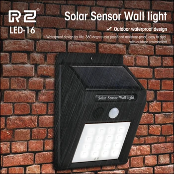 

RZ LED Solar Light Outdoor Solar Lamp Waterproof PIR Motion Sensor Wall Light Solar Powered Sunlight for Garden Decoration