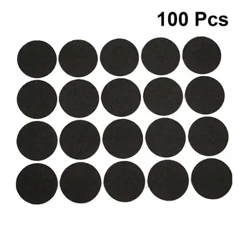 

100Pcs 30mm Felt Feet Mats Self-adhesive Non-slip Furniture Pads Round Table and Chair Feet Protective Mats (Black)