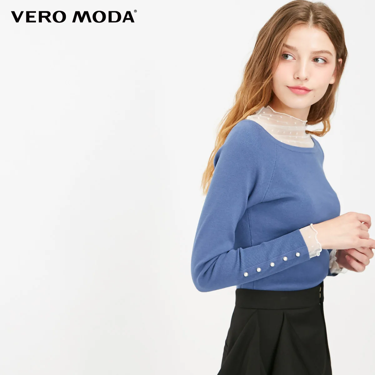 Vero Moda женский минималистичный тонкий крой декоративный искусственный жемчуг вязаный | 319124522