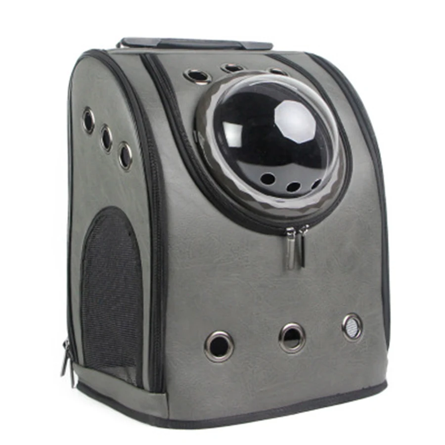 

Cat Backpack Window Cat Bag Women Large Pu Leather Pet Products Astronaut Transport Mochila Gato Katzen Koty Capsule Corp 50WC16