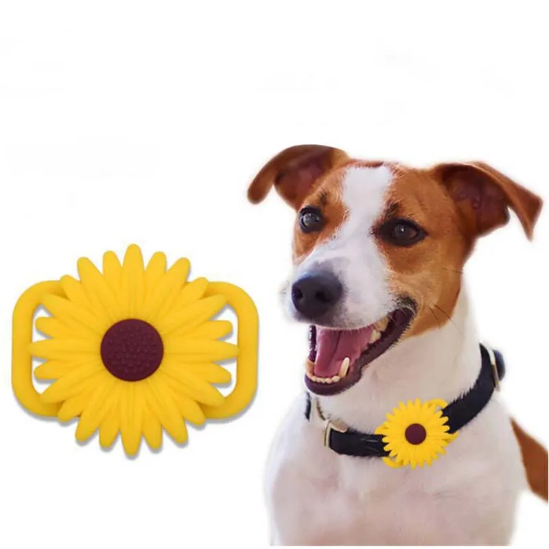 Pets Collar Daisy Airtag Case Dog Collar Holder Air Tag Holder Cat Anti Lost Cover Airtag Id Holders Badges Airtag Accessories