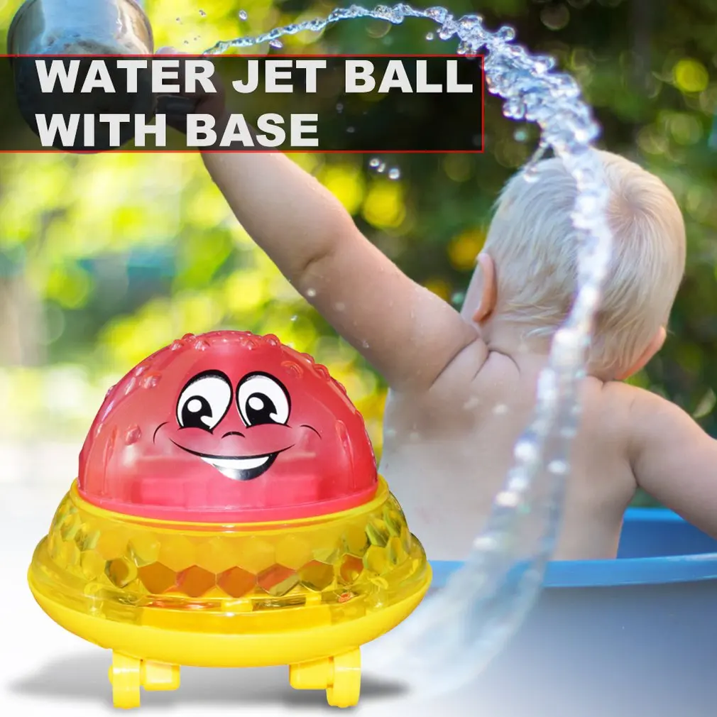 Funny Infant Bath Toys Baby Electric Induction Sprinkler Ball with Light Music Children Water Play Ball 2