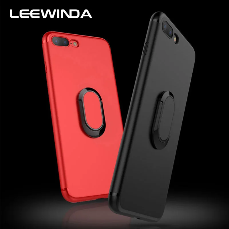 

Luxe Siliconen Case voor iPhone 8 7 6 6s Plus X Xs Max XR Cover Met Magneet Metalen Ring houder Stand Soft TPU Case voor iPhone