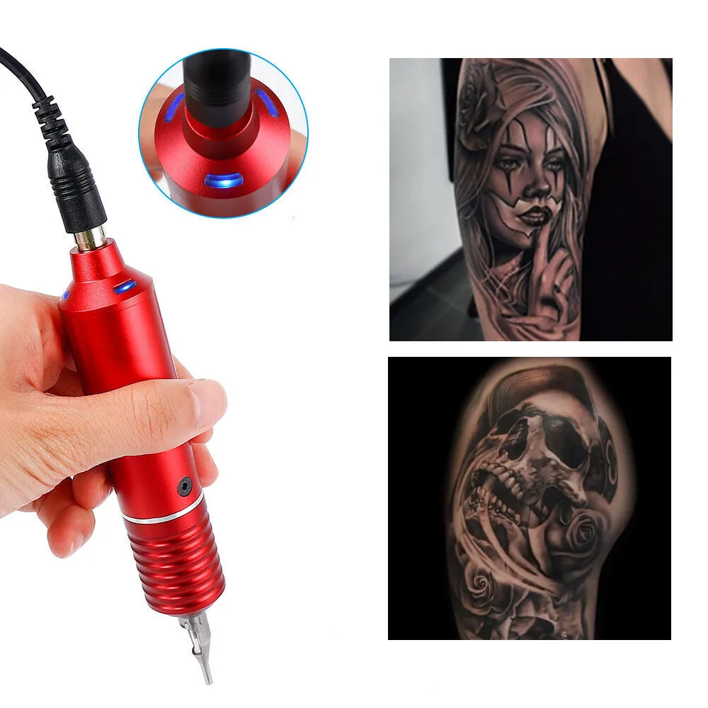 Татуировка Вращающаяся ручка машина постоянный макияж электрическая машинка для татуажа Ручка бровей губ подводка для глаз заправляемая ручка машины