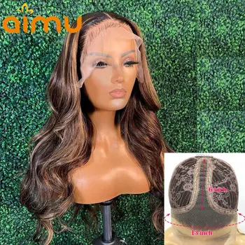 

Highlight Body Wave Wig Deep T Part Lace Front Human Hair Wigs for Black Women Pre Plucked Natural Hairline Bleached Knots Remy