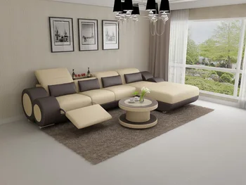 

European style 4 seater modern leather sofa